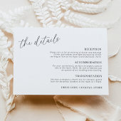 Moderne Minimalistische Hochzeitsdetails horizonta Begleitkarte