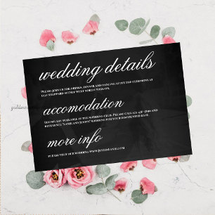 Moderne Minimalistische Hochzeitsdetails zum Speic Einladung