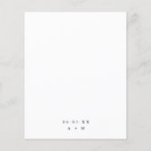 Moderne Minimalistische Hochzeitseinladung (Rückseite)