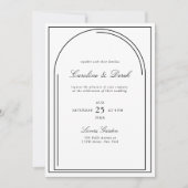 Moderne Minimalistische Hochzeitseinladung | Arch Einladung (Vorderseite)