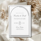 Moderne Minimalistische Hochzeitseinladung | Arch Einladung
