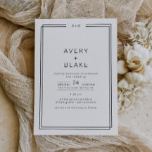Moderne Minimalistische Hochzeitseinladung / AVERY