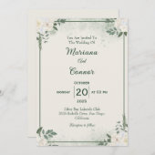 Moderne Minimalistische Hochzeitseinladung Einladung (Vorne/Hinten)