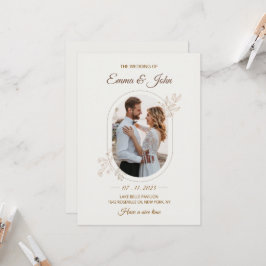 Moderne Minimalistische Hochzeitseinladung Einladung