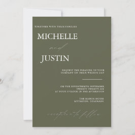 Moderne Minimalistische Hochzeitseinladung Einladung
