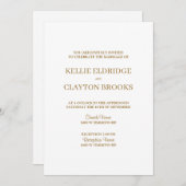 Moderne Minimalistische Hochzeitseinladung Einladung (Vorne/Hinten)