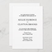 Moderne Minimalistische Hochzeitseinladung Einladung (Vorne/Hinten)