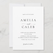 Moderne Minimalistische Hochzeitseinladung Einladung (Vorderseite)