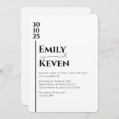 Moderne Minimalistische Hochzeitseinladung Einladung (Vorne/Hinten)