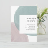 Moderne Minimalistische Hochzeitseinladung Einladung (Stehend Vorderseite)