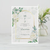 Moderne Minimalistische Hochzeitseinladung | elega Save The Date (Stehend Vorderseite)