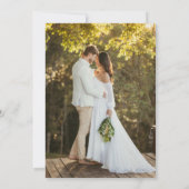 Moderne Minimalistische Hochzeitseinladung mit 2 F Einladung (Rückseite)