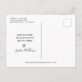 Moderne Minimalistische Hochzeitseinladung Postkar Einladungspostkarte (Rückseite)