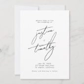 Moderne Minimalistische Hochzeitseinladung Save The Date (Vorderseite)