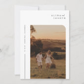 Moderne Minimalistische Hochzeitseinladung von Boh Einladung (Vorderseite)