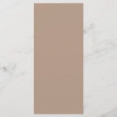 Moderne Minimalistische Hochzeitsempfangs-Dankeska Programm (Rückseite)
