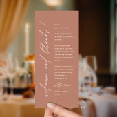 Moderne Minimalistische Hochzeitsempfangs-Dankeska Programm