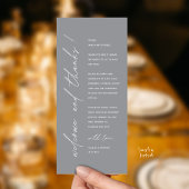 Moderne Minimalistische Hochzeitsempfangs-Dankeska Programm