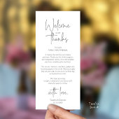 Moderne minimalistische Hochzeitsempfangs-Dankeska Programm