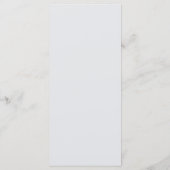 Moderne Minimalistische Hochzeitsempfangs-Dankeska Programm (Rückseite)