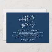 Moderne minimalistische Hochzeitsempfangs-Dinner Einladung (Vorderseite)