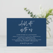 Moderne minimalistische Hochzeitsempfangs-Dinner Einladung (Stehend Vorderseite)