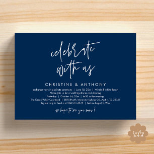 Moderne minimalistische Hochzeitsempfangs-Dinner Einladung