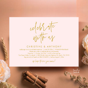 Moderne minimalistische Hochzeitsempfangs-Dinner Einladung