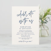 Moderne Minimalistische Hochzeitsempfangs-Dinner Einladung (Stehend Vorderseite)