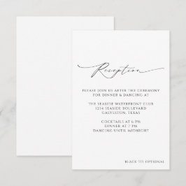 Moderne Minimalistische Hochzeitsempfehlung Begleitkarte