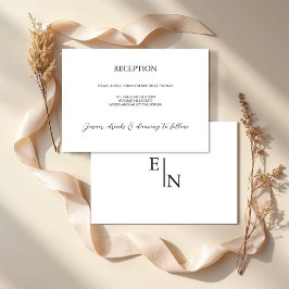 Moderne Minimalistische Hochzeitsempfehlung Begleitkarte