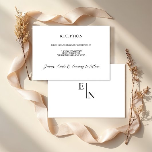 Moderne Minimalistische Hochzeitsempfehlung Begleitkarte