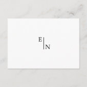 Moderne Minimalistische Hochzeitsempfehlung Begleitkarte (Rückseite)