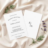 Moderne Minimalistische Hochzeitsempfehlung Einladung