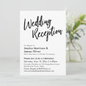 Moderne Minimalistische Hochzeitsempfehlung Einladung (Stehend Vorderseite)