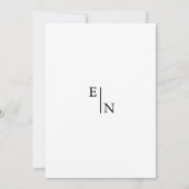 Moderne Minimalistische Hochzeitsempfehlung Einladung (Rückseite)