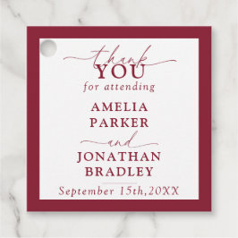 Moderne Minimalistische Hochzeitsempfehlung Geschenkanhänger