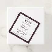 Moderne Minimalistische Hochzeitsempfehlung Geschenkanhänger (Beispiel)