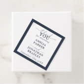 Moderne Minimalistische Hochzeitsempfehlung Geschenkanhänger (Beispiel)