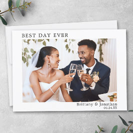 Moderne Minimalistische Hochzeitsfeier Dankeskarte