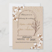 Moderne Minimalistische Hochzeitsfeier Einladung (Vorderseite)