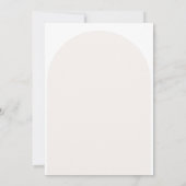 Moderne Minimalistische Hochzeitsfeier Einladung (Rückseite)