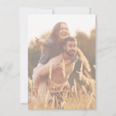 Moderne Minimalistische Hochzeitsfeier für Fotos Einladung (Rückseite)