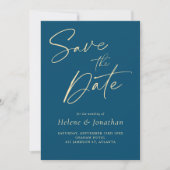 Moderne Minimalistische Hochzeitsfeier Save The Date (Vorderseite)