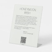 Moderne Minimalistische Hochzeitsfeier Sockelschild (Vorderseite)