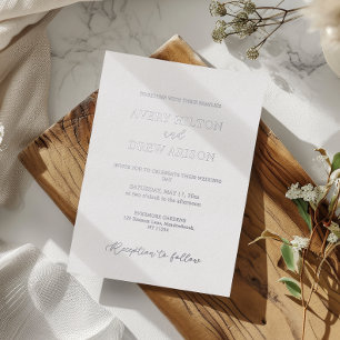 Moderne Minimalistische Hochzeitsfolie Folieneinladung