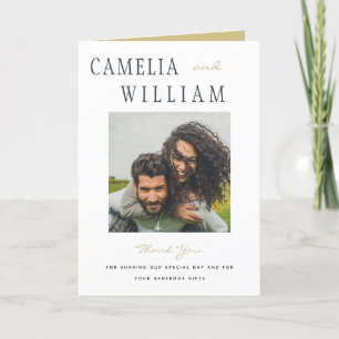 Moderne Minimalistische Hochzeitsfotos Danke