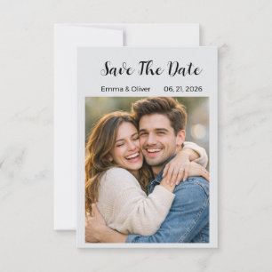 Moderne Minimalistische Hochzeitsfotos Save The Date
