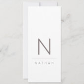 Moderne Minimalistische Hochzeitsgast-Platzkarte Einladung (Vorderseite)