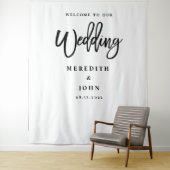 Moderne Minimalistische Hochzeitskabine - Hintergr Wandteppich (Beispiel)